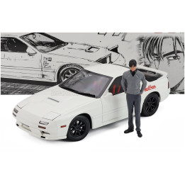 SUN STAR MAZDA RX-7 WITH TAKAHASHI RYOSUKE FIGURE 2006 - WHITE 1/18