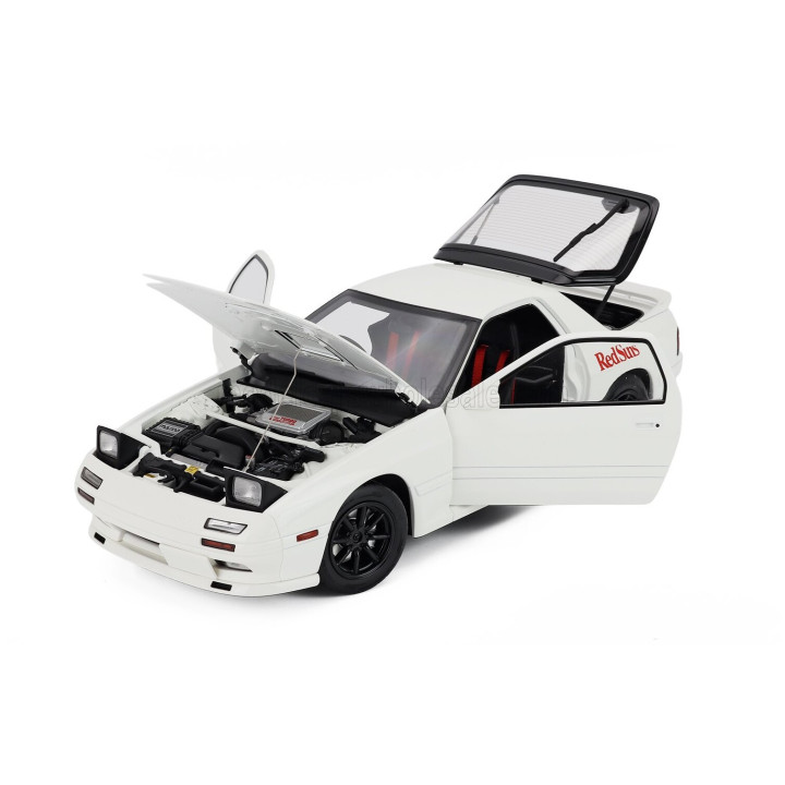 SUN STAR MAZDA RX-7 WITH TAKAHASHI RYOSUKE FIGURE 2006 - WHITE 1/18