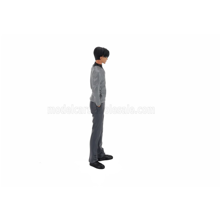 SUN STAR MAZDA RX-7 WITH TAKAHASHI RYOSUKE FIGURE 2006 - WHITE 1/18