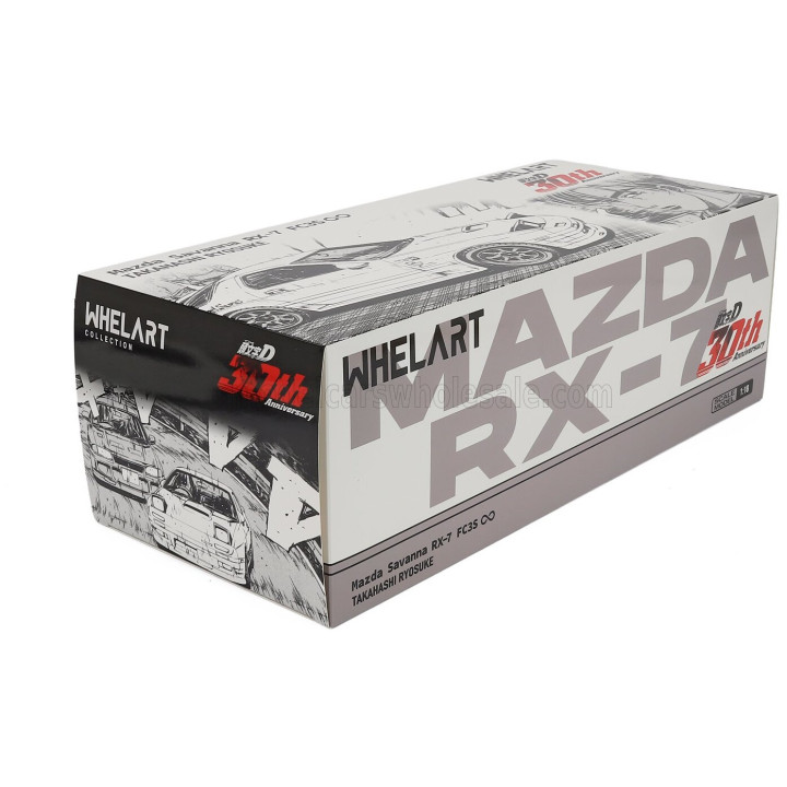 SUN STAR MAZDA RX-7 WITH TAKAHASHI RYOSUKE FIGURE 2006 - WHITE 1/18
