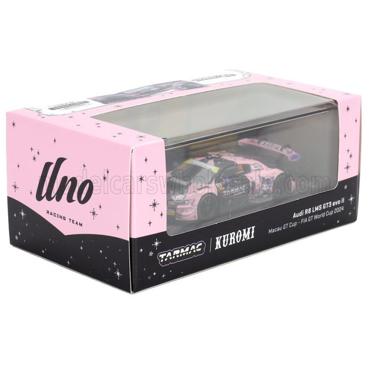 TARMAC AUDI R8 LMS GT3 EVO II 5.2L V10 TEAM UNO RACING N 10 FIA GT WOLRD CUP MACAU GT 2024 ADDERLY FONG - BLACK PINK 1/64