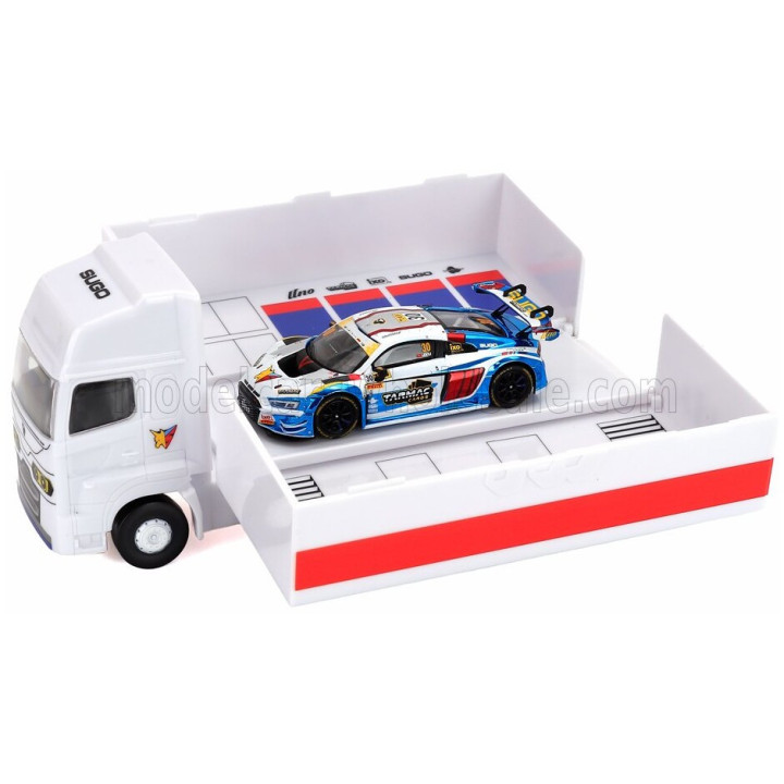 TARMAC AUDI R8 LMS GT3 EVO II 5.2L V10 TEAM UNO RACING N 30 FIA GT WOLRD CUP MACAU GT 2024 JAMES YU KUAI - WHITE BLUE 1/64