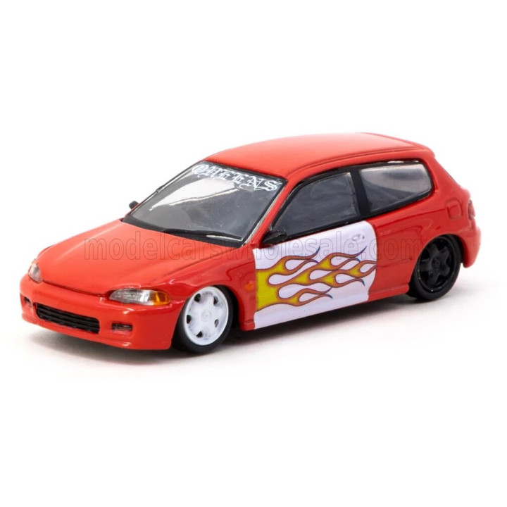 TARMAC HONDA CIVIC EG6 NEW YORK SUNSHINE 1991 - RED WHITE 1/64
