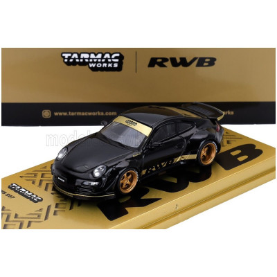TARMAC PORSCHE 911 997 RWB COUPE 2008 - BLACK GOLD 1/64