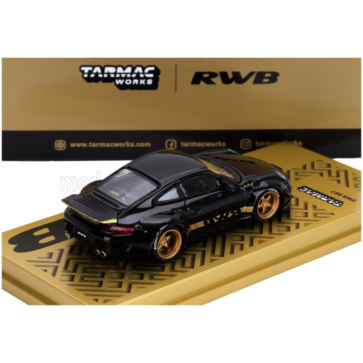 TARMAC PORSCHE 911 997 RWB COUPE 2008 - BLACK GOLD 1/64