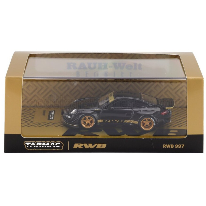 TARMAC PORSCHE 911 997 RWB COUPE 2008 - BLACK GOLD 1/64