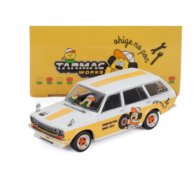 TARMAC DATSUN 510 SW STATION WAGON BLUEBIRD-OHIGE-NO PON 1972 - WHITE YELLOW 1/64