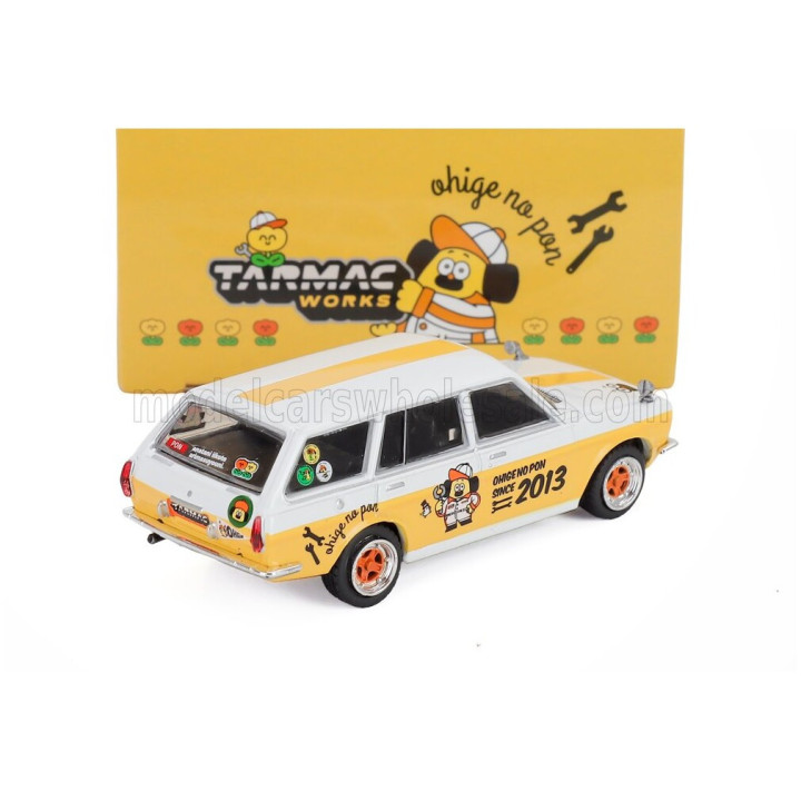 TARMAC DATSUN 510 SW STATION WAGON BLUEBIRD-OHIGE-NO PON 1972 - WHITE YELLOW 1/64