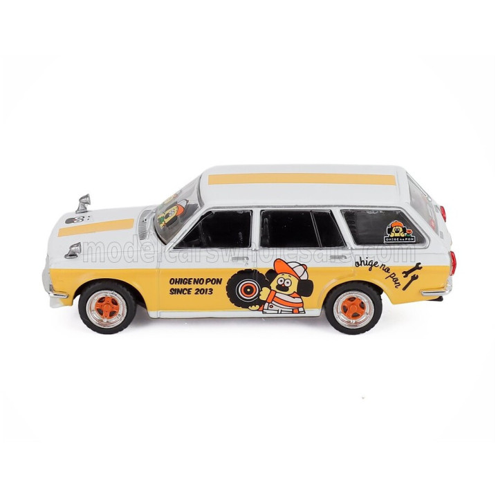 TARMAC DATSUN 510 SW STATION WAGON BLUEBIRD-OHIGE-NO PON 1972 - WHITE YELLOW 1/64