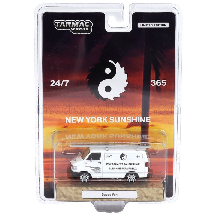 TARMAC DODGE RAM 150 VAN NEW YORK SUNSHINE REPAIRS LLC. 1996 - WHITE 1/64