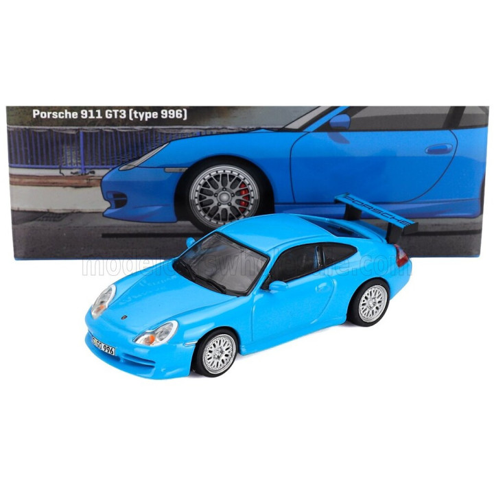 TARMAC PORSCHE 911 996 GT3 COUPE 2001 - BLUE 1/64