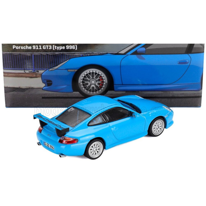 TARMAC PORSCHE 911 996 GT3 COUPE 2001 - BLUE 1/64