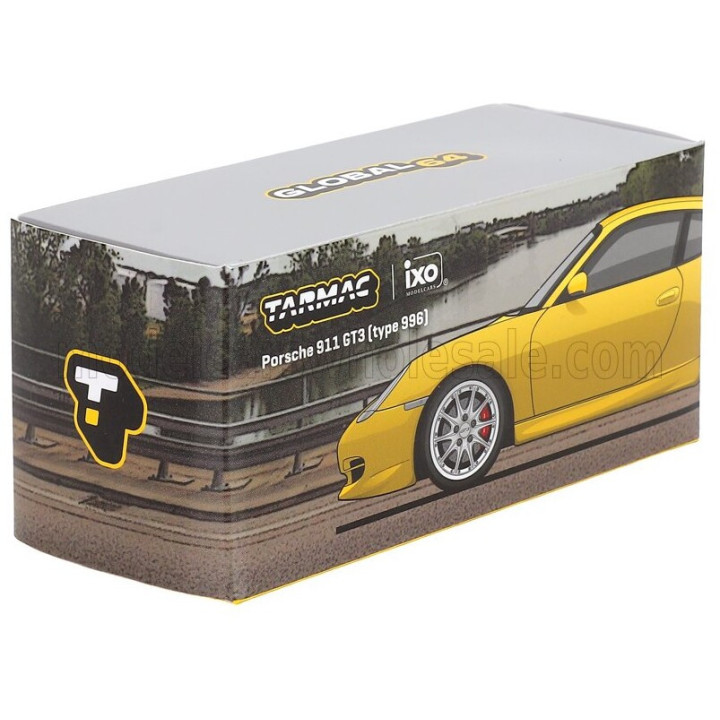 TARMAC PORSCHE 911 996 GT3 COUPE 2001 - YELLOW 1/64