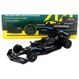 TARMAC MERCEDES GP F1 W14 TEAM MERCEDES-AMG PETRONAS FORMULA ONE N 44 MONACO GP 2023 LEWIS HAMILTON - BLACK 1/64