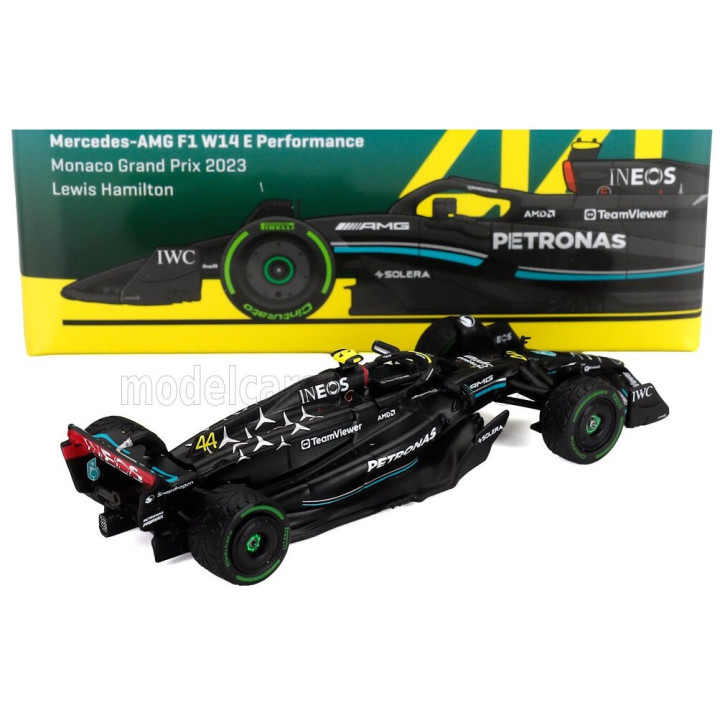 TARMAC MERCEDES GP F1 W14 TEAM MERCEDES-AMG PETRONAS FORMULA ONE N 44 MONACO GP 2023 LEWIS HAMILTON - BLACK 1/64