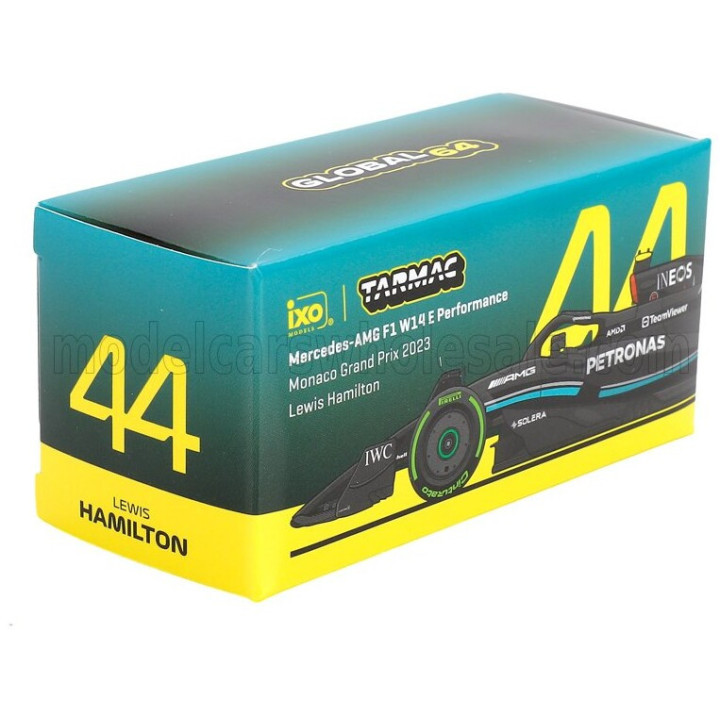 TARMAC MERCEDES GP F1 W14 TEAM MERCEDES-AMG PETRONAS FORMULA ONE N 44 MONACO GP 2023 LEWIS HAMILTON - BLACK 1/64