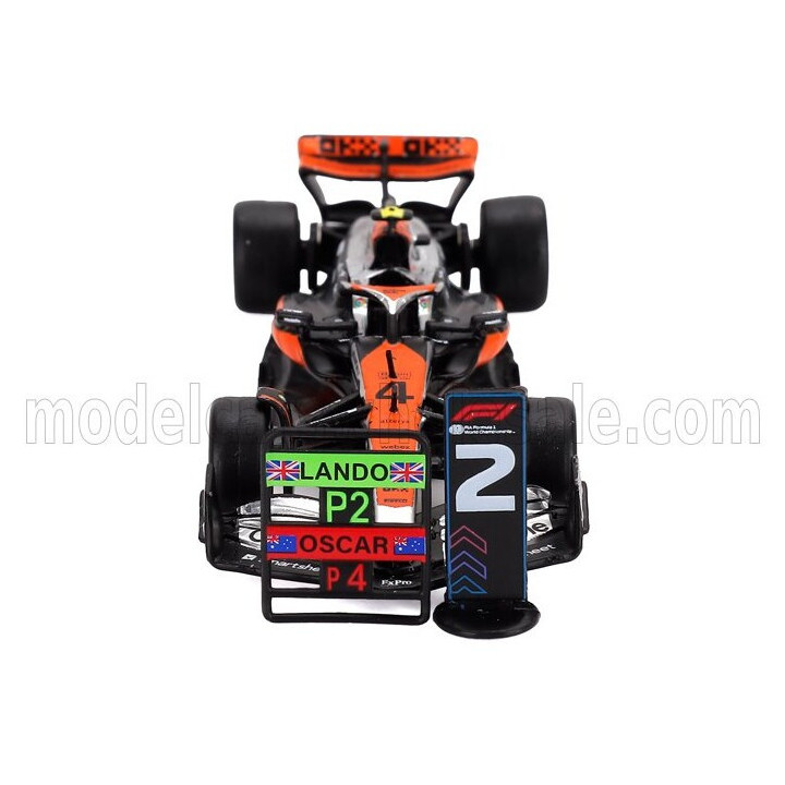 TARMAC McLAREN F1 MCL60 TEAM McLAREN N 4 2nd BRITISH GP 2023 LANDO NORRIS - ORANGE BLACK 1/64