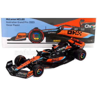 TARMAC McLAREN F1 MCL60 TEAM McLAREN N 81 AUSTRALIAN GP 2023 OSCAR PIASTRI - WHITE ORANGE BLACK 1/64