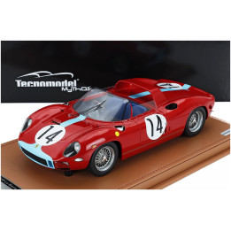 TECNOMODEL FERRARI 330P 4.0L V12 SPIDER TEAM MARANELLO CONCESSIONAIRES N 14 2nd 24h LE MANS 1964 JO BONNIER - GRAHAM HILL - RED