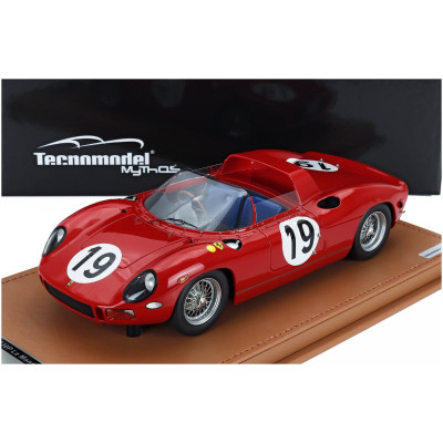 TECNOMODEL FERRARI 330P 4.0L V12 TEAM SEFAC FERRARI SPA N 19 3rd 24h LE MANS 1964 JOHN SURTEES - LORENZO BANDINI - RED 1/18