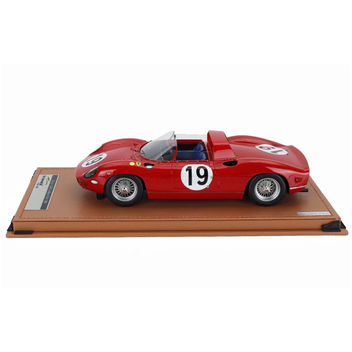 TECNOMODEL FERRARI 330P 4.0L V12 TEAM SEFAC FERRARI SPA N 19 3rd 24h LE MANS 1964 JOHN SURTEES - LORENZO BANDINI - RED 1/18