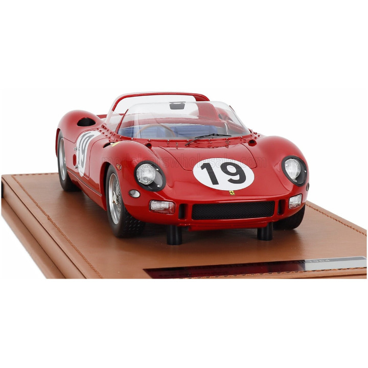TECNOMODEL FERRARI 330P 4.0L V12 TEAM SEFAC FERRARI SPA N 19 3rd 24h LE MANS 1964 JOHN SURTEES - LORENZO BANDINI - RED 1/18