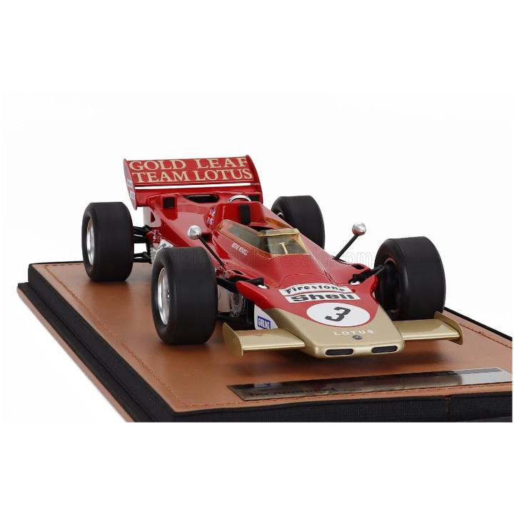 TECNOMODEL LOTUS F1 56B N 3 BRITISH GP 1971 REINE WISELL - RED WHITE GOLD 1/18