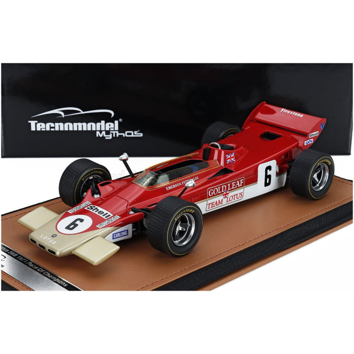 TECNOMODEL LOTUS F1 56B N 6 RACE OF CHAMPION 1971 EMERSON FITTIPALDI - RED WHITE GOLD 1/18