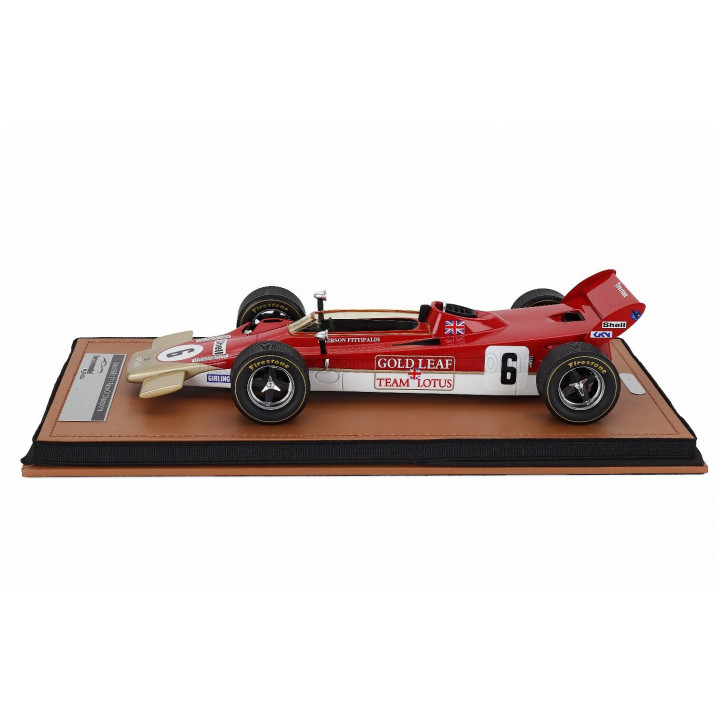 TECNOMODEL LOTUS F1 56B N 6 RACE OF CHAMPION 1971 EMERSON FITTIPALDI - RED WHITE GOLD 1/18
