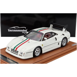 TECNOMODEL FERRARI 288 GTO EVOLUZIONE 1985 - ITALIAN FLAG STRIPE - WHITE 1/18