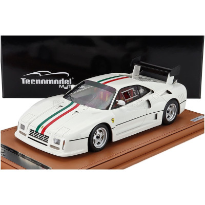 TECNOMODEL FERRARI 288 GTO EVOLUZIONE 1985 - ITALIAN FLAG STRIPE - WHITE 1/18