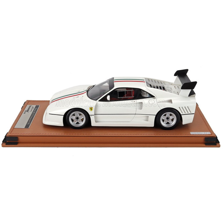 TECNOMODEL FERRARI 288 GTO EVOLUZIONE 1985 - ITALIAN FLAG STRIPE - WHITE 1/18