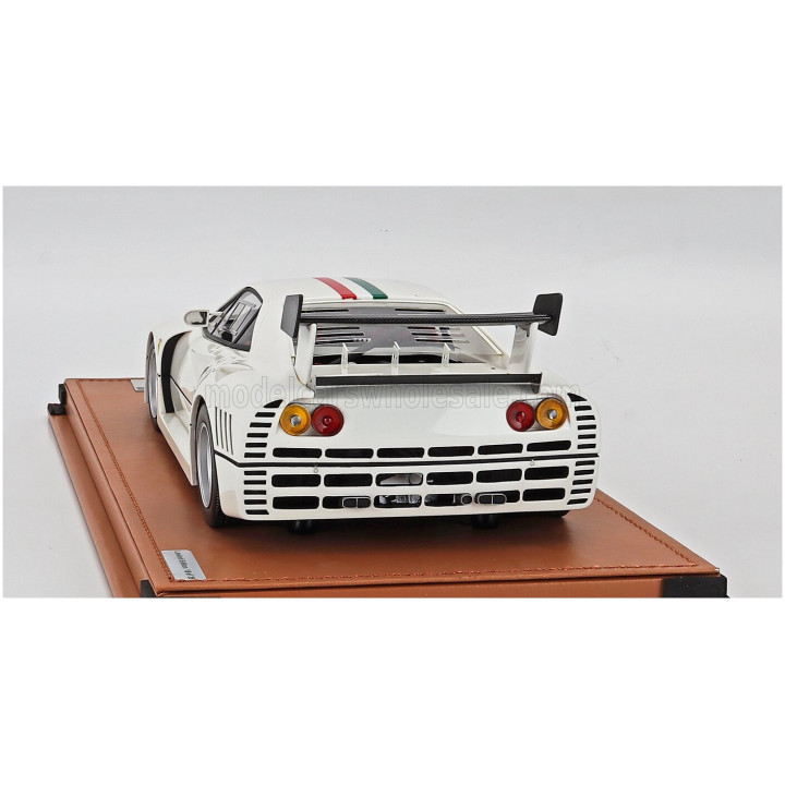 TECNOMODEL FERRARI 288 GTO EVOLUZIONE 1985 - ITALIAN FLAG STRIPE - WHITE 1/18