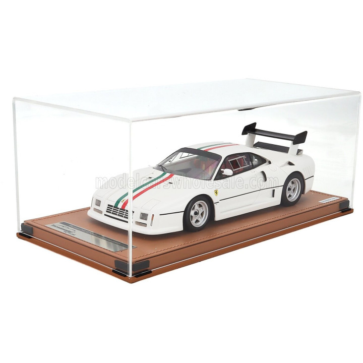 TECNOMODEL FERRARI 288 GTO EVOLUZIONE 1985 - ITALIAN FLAG STRIPE - WHITE 1/18