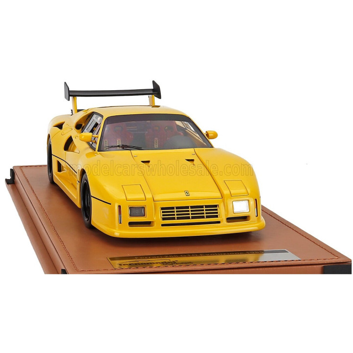 TECNOMODEL FERRARI 288 GTO EVOLUZIONE 1985 - BLACK WHEELS - GIALLO MODENA - YELLOW 1/18
