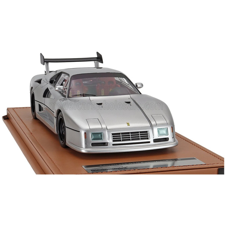 TECNOMODEL FERRARI 288 GTO EVOLUZIONE 1985 - BLACK WHEELS - NURBURGRING SILVER 1/18