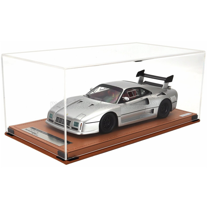 TECNOMODEL FERRARI 288 GTO EVOLUZIONE 1985 - BLACK WHEELS - NURBURGRING SILVER 1/18