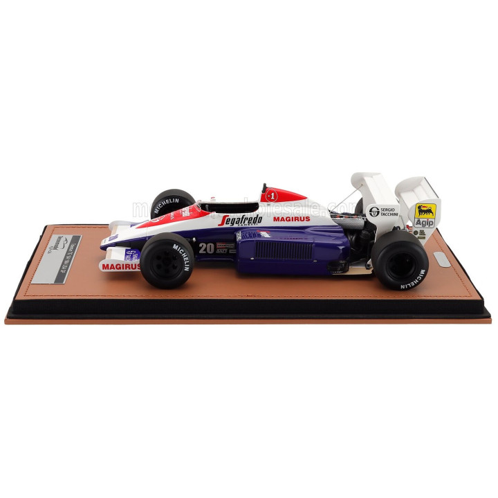 TECNOMODEL TOLEMAN F1 TG184 HART TURBO N 20 USA GP 1984 JOHNNY CECOTTO - BLUE WHITE RED 1/18
