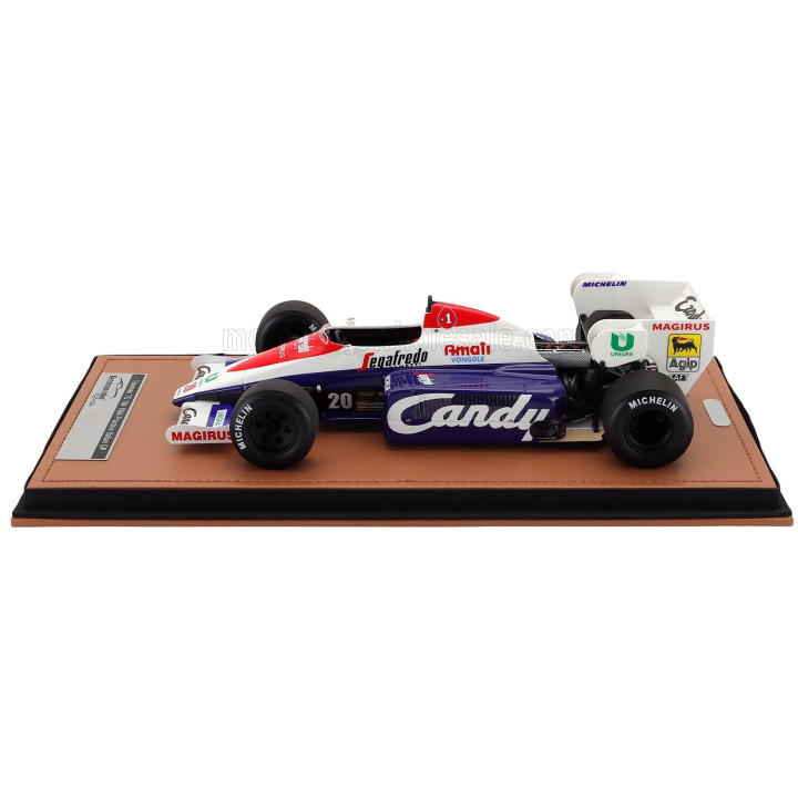 TECNOMODEL TOLEMAN F1 TG184 HART TURBO N 20 PRACTICE ITALY GP 1984 PIERLUIGI MARTINI - BLUE WHITE RED 1/18