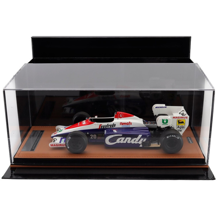 TECNOMODEL TOLEMAN F1 TG184 HART TURBO N 20 PRACTICE ITALY GP 1984 PIERLUIGI MARTINI - BLUE WHITE RED 1/18