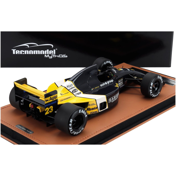 TECNOMODEL MINARDI F1 M191 FORD N 23 MONACO GP 1991 PIERLUIGI MARTINI - BLACK YELLOW WHITE 1/18