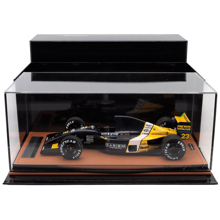 TECNOMODEL MINARDI F1 M191 FORD N 23 MONACO GP 1991 PIERLUIGI MARTINI - BLACK YELLOW WHITE 1/18