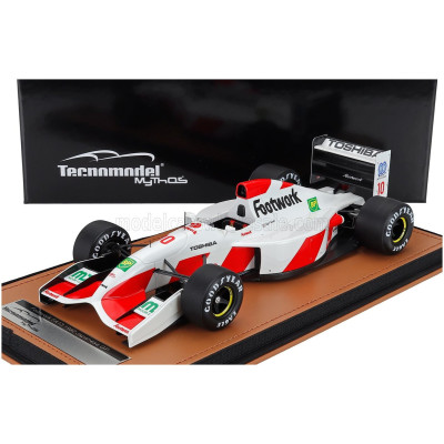 TECNOMODEL FOOTWORK F1 FA13 MUGEN HONDA N 10 JAPAN GP 1992 AGURI SUZUKI - WHITE RED 1/18