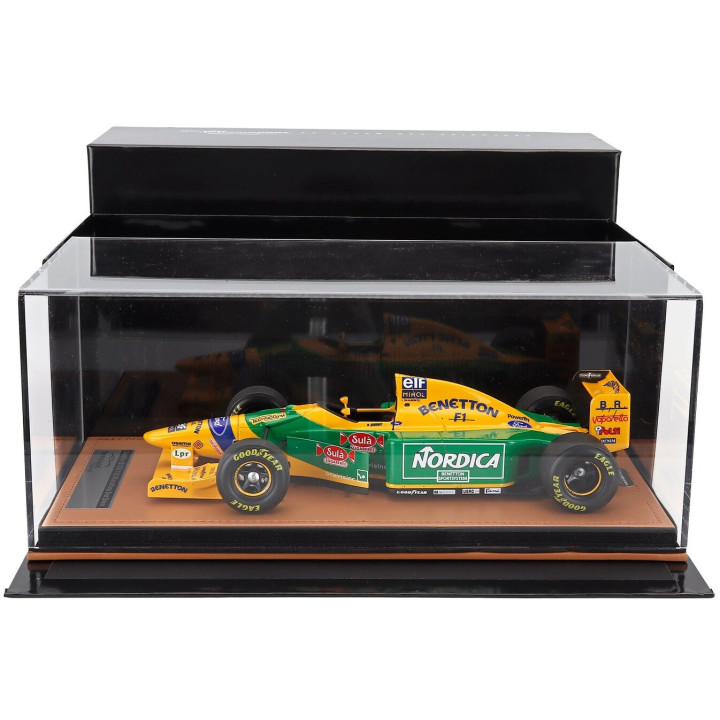 TECNOMODEL BENETTON F1 B193 TEAM BENETTON FORD N 0 TEST BARCELLONA 1993 MICHELE ALBORETO - YELLOW GREEN BLUE 1/18