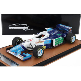 TECNOMODEL BENETTON F1 B196 TEAM RENAULT MILD SEVEN N 4 MONACO GP 1996 GERHARD BERGER - WHITE LIGHT BLUE GREEN 1/18