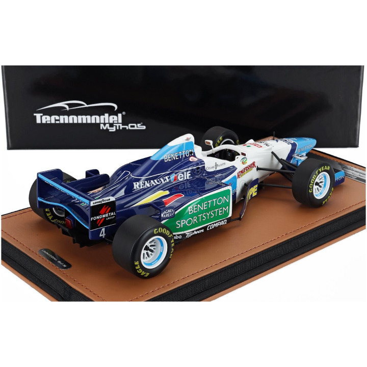 TECNOMODEL BENETTON F1 B196 TEAM RENAULT MILD SEVEN N 4 MONACO GP 1996 GERHARD BERGER - WHITE LIGHT BLUE GREEN 1/18