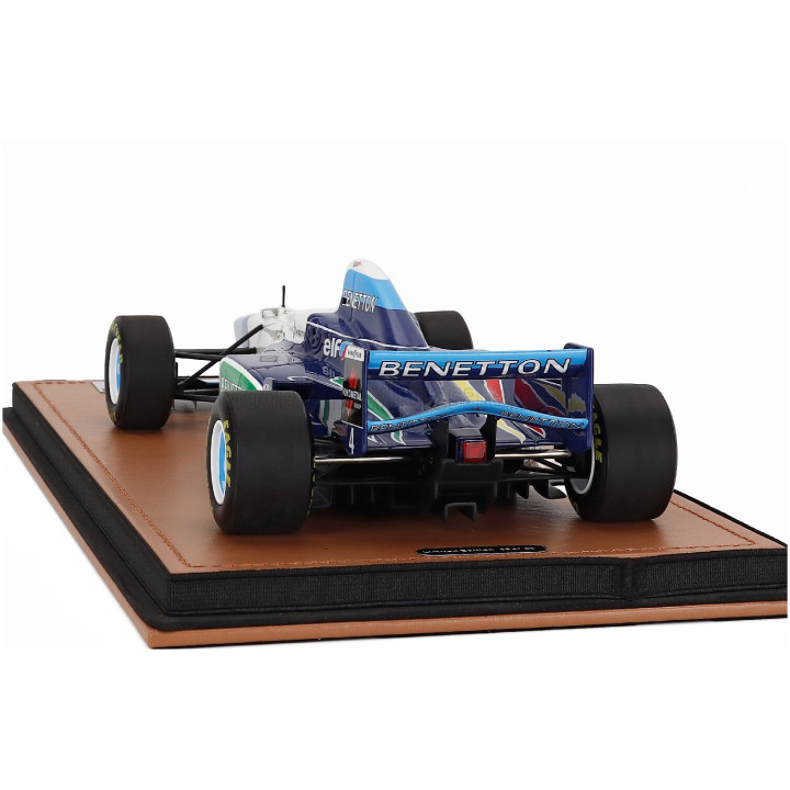 TECNOMODEL BENETTON F1 B196 TEAM RENAULT MILD SEVEN N 4 MONACO GP 1996 GERHARD BERGER - WHITE LIGHT BLUE GREEN 1/18