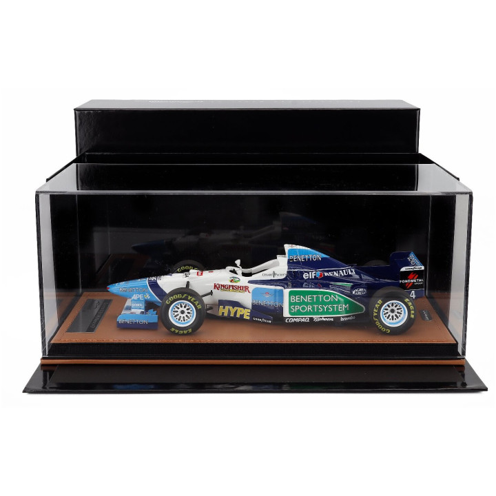 TECNOMODEL BENETTON F1 B196 TEAM RENAULT MILD SEVEN N 4 MONACO GP 1996 GERHARD BERGER - WHITE LIGHT BLUE GREEN 1/18