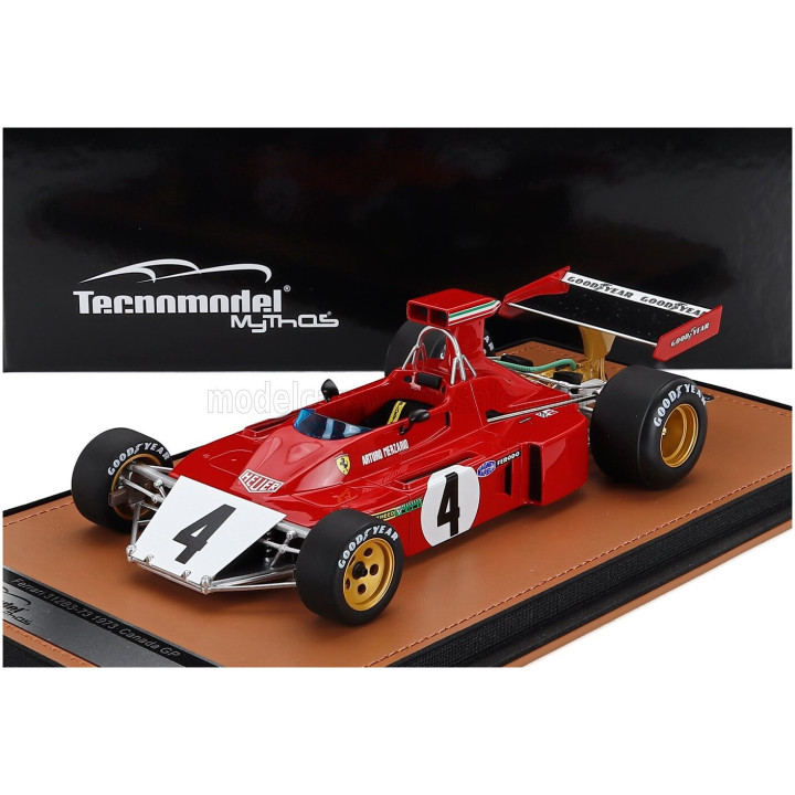 TECNOMODEL FERRARI F1 312 B3 (BROKE NOSE) N 4 CANADA GP 1973 ARTURO MERZARIO - RED WHITE 1/18