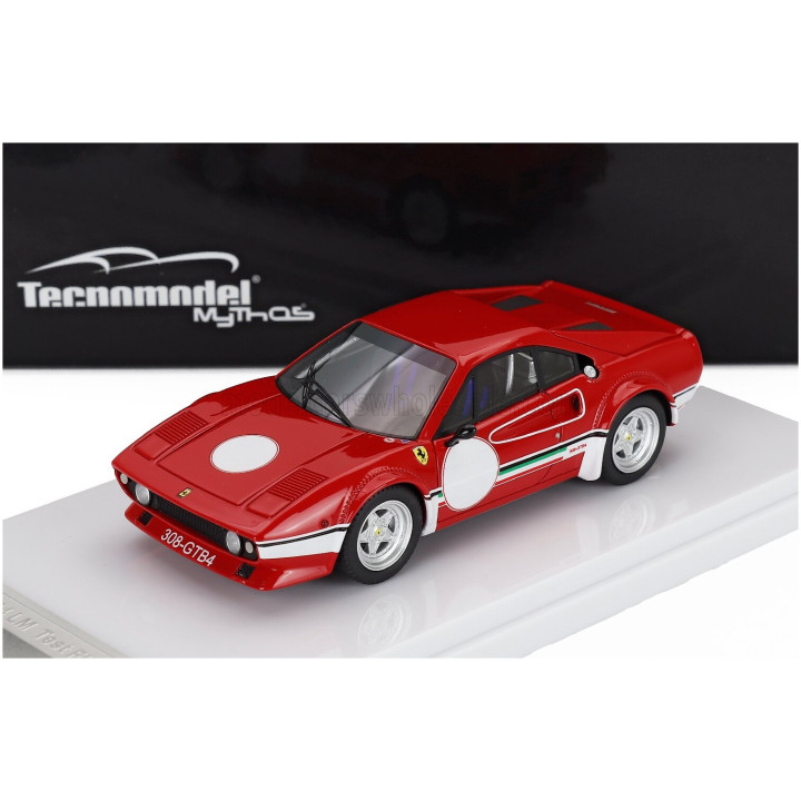 TECNOMODEL FERRARI 308 GTB4 LM N 0 TEST FIORANO ITALY 1976 NIKI LAUDA - RED WHITE 1/43